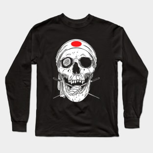 Kawaii Japanese Anime Skeleton Sushi Halloween Long Sleeve T-Shirt